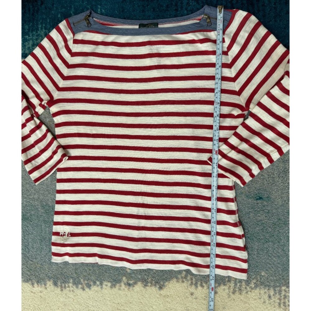 Ralph Lauren Jean Co Cotton Red White Blue Americana Size S Top Patriotic Preppy - Picture 10 of 10